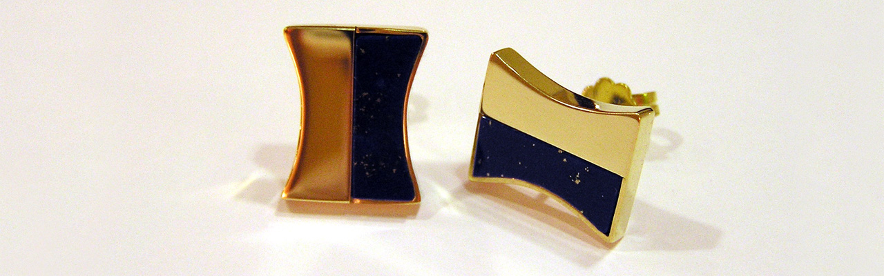 Ohrstecker Gold mit Lapislazuli 